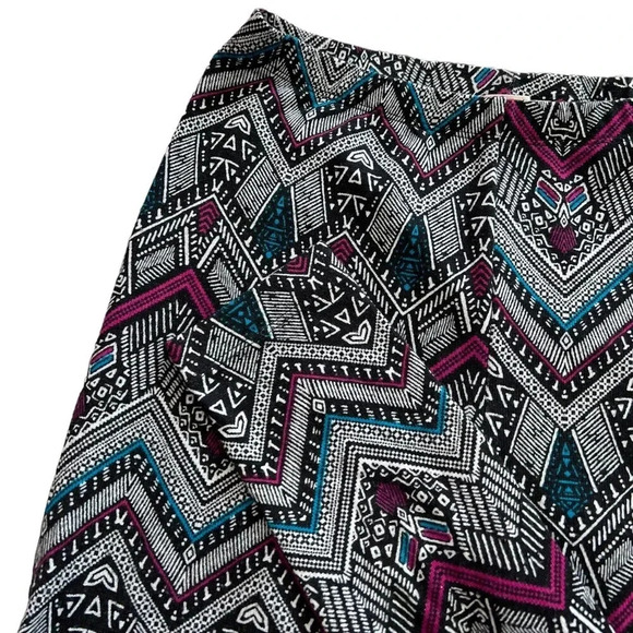 Pink Republic Blue Boho Chevron Print Leggings S - Picture 2 of 3